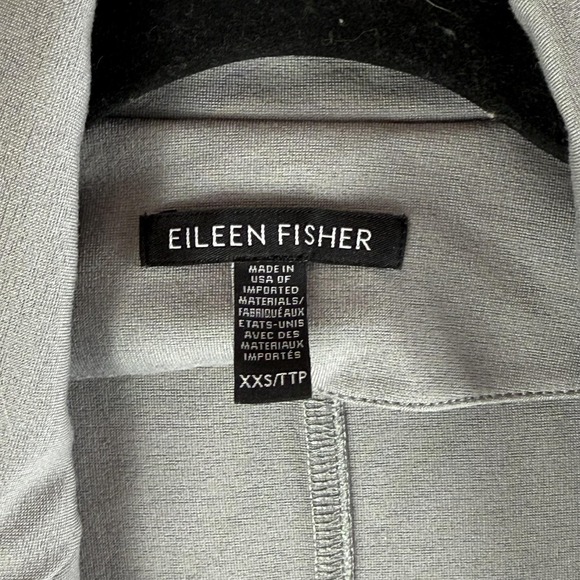 Eileen Fisher Blazer Womens XXS Gray Open Front Long Sleeve Lyocell Blend Jacket - Picture 4 of 12